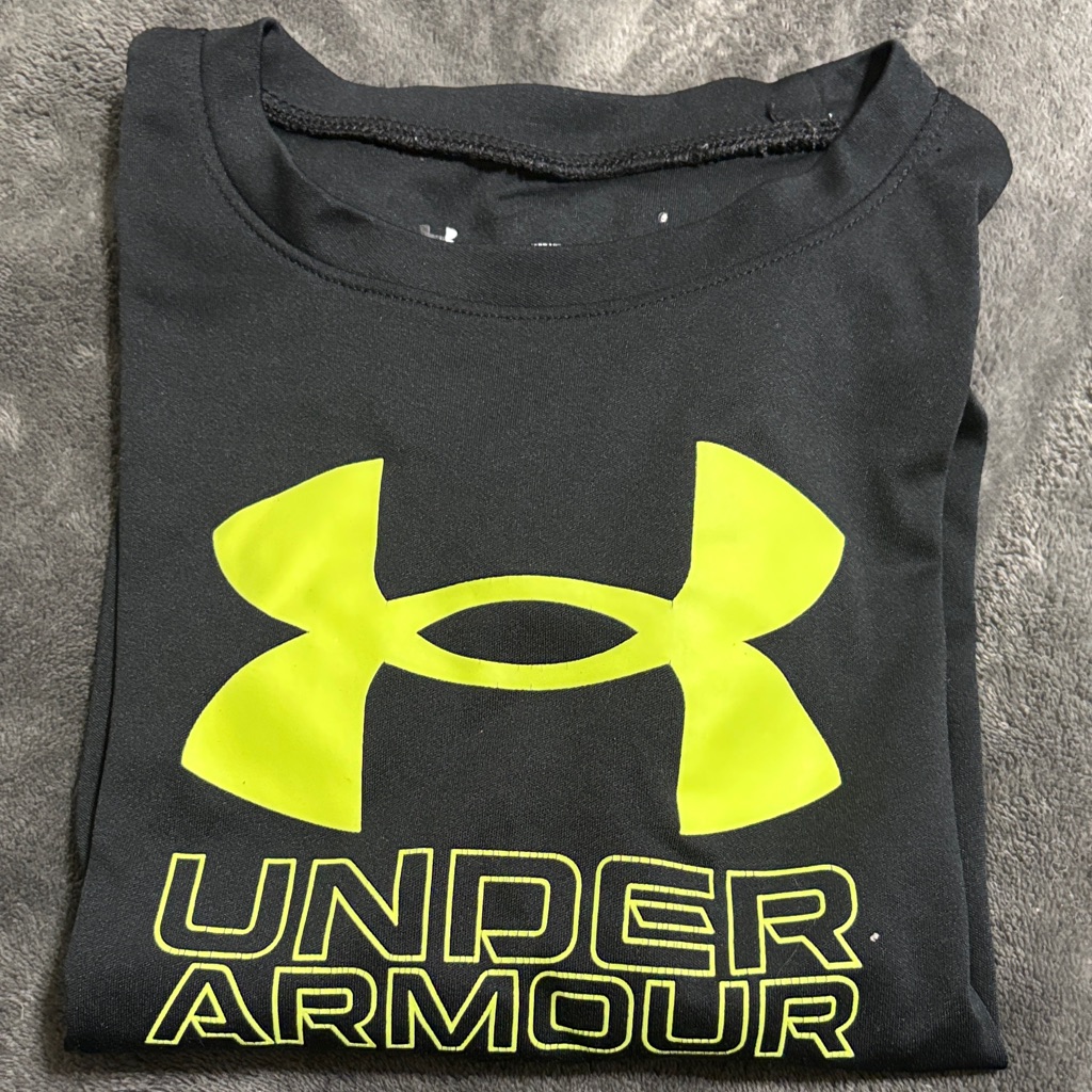 Under Armour Black Tee With Bright Yellow Logo